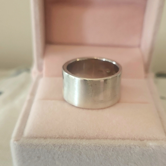 Vintage Italian Sterling & Enamel Polka Dots Chunky Ring - Picture 2 of 6